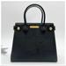 Burberry Bags | Burberry Leather Handbag Satchel | Color: Black/Gold | Size: 9.25”L X 8”H X 4”D