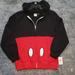 Disney Shirts & Tops | Brand New Disney Zipup Mickey Mouse Hoodie Size Xl | Color: Black/Red | Size: Xlb