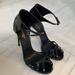 Gucci Shoes | Gucci Patent Leather Peep Toe Heels - 37 | Color: Black | Size: 7