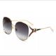 Gucci Accessories | Gucci Women’s Oversized Round Sunglasses Like New | Color: Gold/Gray | Size: Os