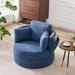 Barrel Chair - Latitude Run® 40" Wide Swivel Barrel Chair Linen in White | 32 H x 40 W x 40 D in | Wayfair 3C509F9B7CC2485498C4A1FD90CA3CE3