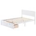 Red Barrel Studio® 4Afull Size Platform Bed w/ Under-Bed Drawers, GREY Wood in White, Size 36.2 H x 57.6 W x 76.0 D in | Wayfair