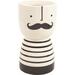 Trinx Travon Moustache Man w/ Black & White Striped Base Planter Ceramic | 7.87 H x 4.72 W x 4.72 D in | Wayfair 8E505FB0FEDF4C9EB448C1FD794104B3