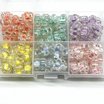 Perles de tournesols en acrylique 30 pièces de 12mm de couleur perles d'espacement amples pour la