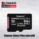 Kingston Canvas – carte micro sd Select Plus 16 go/32 go/64 go/128 go/256 go/512 go classe 10 TF