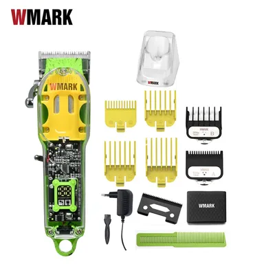 WMARK – tondeuse professionnelle Rechargeable sans fil avec lame décolorée couleur verte