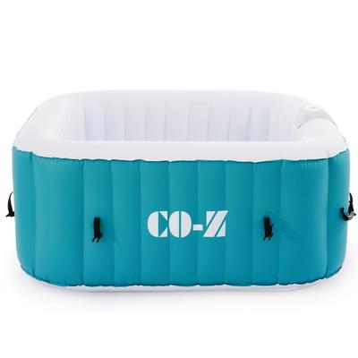 CO-Z Square Inflatable Hot Tub, 4 Person Blow Up Portable Hot Tub