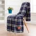 Chanasya Best Dad Ever Plaid Throw Blanket With Reversible Sherpa