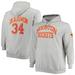 Men's Mitchell & Ness Hakeem Olajuwon Heathered Gray Houston Rockets Big Tall Name Number Pullover Hoodie