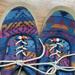 Vans Shoes | 4/$25 Vans Multi-Color Lace Up Shoes | Color: Blue/Pink | Size: 7.5