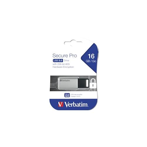 Verbatim Secure Pro USB-Stick, USB 3.0, 16 GB