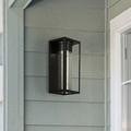 Eglo Walker Hill 12" High Matte Black LED Outdoor Wall Light