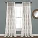 Teardrop Leaf Light Filtering Window Curtain Panels Gray 52X108 Set - Lush Décor 21T010834