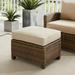 Bradenton Outdoor Wicker Ottoman Sand /Weathered Brown - Crosley KO70014WB-SA