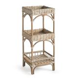 Bayou Breeze Oellers 39.5" H x 16" W x 16" D Shelving Unit, Rattan in Gray | 39.5 H x 16 W x 16 D in | Wayfair 763A2AB10B2C4650B4F48D3928397602