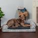 FurHaven Southwest Kilim Orthopedic Sofa Dog Bed Memory Foam in Gray/White | 6.5 H x 36 W x 27 D in | Wayfair 65436267