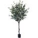 Primrue 84" Artificial Eucalyptus Tree in Pot Silk/Plastic | 84 H x 40 W x 40 D in | Wayfair DA5572718C144E92AC609DE30DD938E0