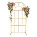 YXSUN Gold Wedding Stand Arch Backdrop Party Decor Metal in Yellow | 78.74 H x 39.37 W x 19.68 D in | Wayfair W1075