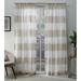 Breakwater Bay Ghevont Striped Sheer Rod Pocket Curtain Panels Polyester in White/Brown | 96 H in | Wayfair 8187F8567DD449C99DB5ED28777FBC15