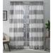 Breakwater Bay Ghevont Striped Sheer Rod Pocket Curtain Panels Polyester in Gray | 96 H in | Wayfair 240A848A3C634EFD8B85A1402B312DA2