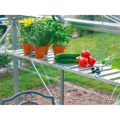 Abklappbares Alu-Pflanzregal für Gewächshäuser aluminium eloxiert 120 x 29 cm - Vitavia