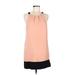 Forever 21 Casual Dress - Shift: Tan Color Block Dresses - Women's Size Medium