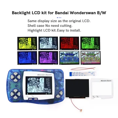 Kit d'Écran LCD IPS avec Rétro-Éclairage pour Console Bandai WonderfzFor Wonder fzGame