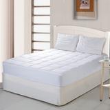 Cottonpure Self-Cooling Sustainable 100% Cotton Fill and Cover Mattress Pad - White