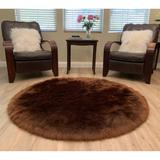 Legacy Home Faux Sheepskin Round Shag Area Rug