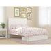 NoHo Full Bed with Foot Drawer in White