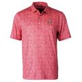 Men's Cutter & Buck Scarlet San Francisco 49ers Pike Constellation Print Stretch Polo