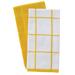 Solid And Check Parquet Kitchen Towel, Two Pack by T-fal in Lemon