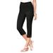 Plus Size Women's Comfort Stretch Capri Jean by Denim 24/7 in Black Denim (Size 28 T)
