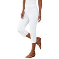 Plus Size Women's Comfort Stretch Capri Jean by Denim 24/7 in White Denim (Size 42 T)