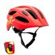 Crazy Safety Cute Red Children's Bike Helmet | Bicycle helmet for children aged 6-12 years for bicycles, skateboards, mountain bikes, skates, USB rechargeable tail light |