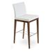 sohoConcept Aria Wood Counter Stool Wood/Upholstered in Brown | 42 H x 17 W x 21 D in | Wayfair ARI-BAR-WAL-024