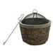 Evergreen Enterprises, Inc 17.72" H x 21.65" W Steel Wood Burning Outdoor Fire Pit Steel in Black/Brown/Gray | Wayfair 84G3808