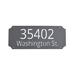 Montague Metal Products Inc. Front Plate Only Princeton Two Line Wall Mount Metal in Gray | 7.25 H x 15.25 W x 0.078 D in | Wayfair LCS-0208-W-GY