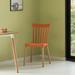 Corrigan Studio® Modern Dining Chair Windsor Design w/ Beech Wood Legs Plastic/Acrylic in Orange | 32.75 H x 17 W x 17 D in | Wayfair