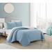 Mercer41 Cheyton Microfiber Quilt Set Polyester/Polyfill/Microfiber in Blue | Twin Quilt + 4 Additional Pieces | Wayfair