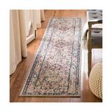 Blue/Gray 26 x 0.3 in Indoor Area Rug - Langley Street® Felty Oriental Gray/Blue/Orange Area Rug | 26 W x 0.3 D in | Wayfair