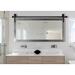 Steelside™ Singapore Schlosser Horizontal Barn Accent/Bathroom/Vanity Mirror in Gray/White | 36 H x 59 W x 0.75 D in | Wayfair