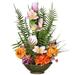 Freeport Park® Mix Floral Arrangement in Pot Fabric in Orange | 18 H x 12 W x 12 D in | Wayfair 5681A9D87ED04F9386B16C56B4E6A10E