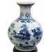 Langley Street® Feuerstein Trumpet Vase in Blue/White | 12 H x 9.5 W x 9.5 D in | Wayfair E3B787A16C4E4F34B2A1908AAAEE8B64