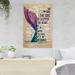 Trinx Mermaid Tail On Newspaper Background - She Has The Soul Of A Gypsy - 1 Piece Rectangle Graphic Art Print On Wrapped Canvas in Brown | Wayfair