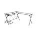 ACME Demas Computer Desk in Clear and Silver