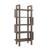 5 Shelf Open Design Wooden Bookcase with Zig Zag Design, Brown