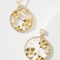 Anthropologie Jewelry | Anthropologie Petal Hoop Drop Earrings | Color: Gold | Size: Os