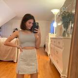 Brandy Melville Skirts | Brandy Melville, Blue And White Plaid “Cara” Skirt | Color: Blue/White | Size: One Size Fits All - Brandy Melville
