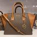 Michael Kors Bags | Michael Kors Avril Large Top-Zip Satchel | Color: Brown/Gold | Size: Large